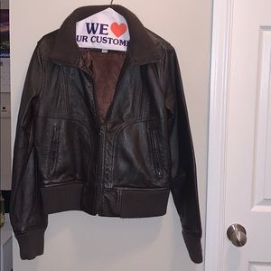 Vintage Charles Klein Brown Leather Jacket. Size M